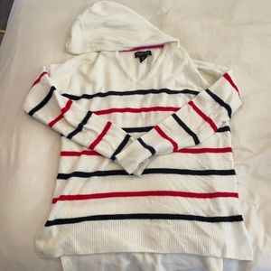 Red white and blue Rachel Zoe hooded sweater